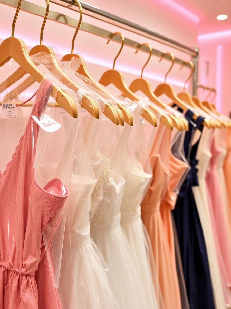 Vêtements soignés sous housse